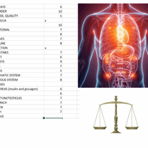 Organ balance check Human